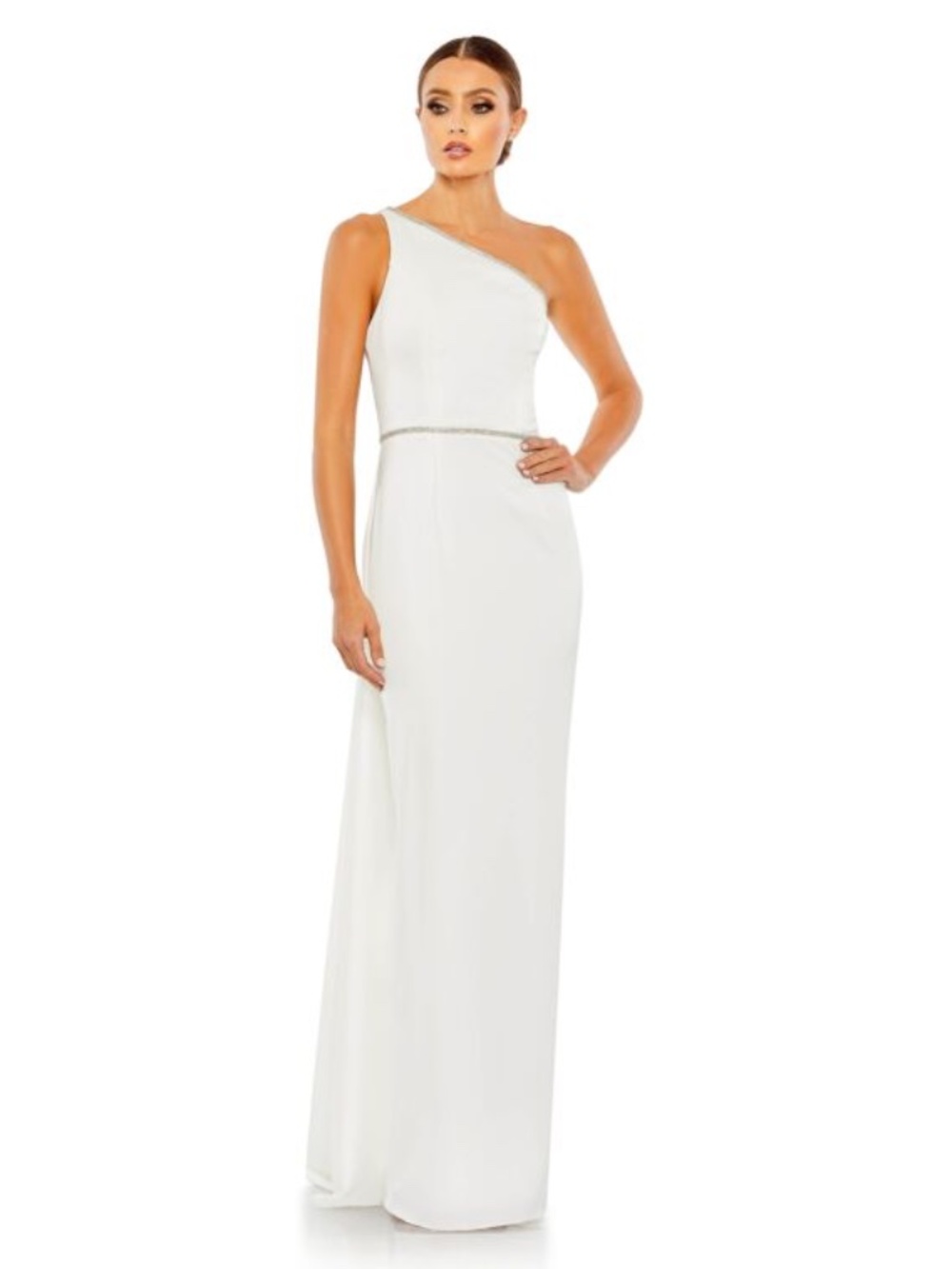 NWT Mac Duggal Back Slit One Shoulder Dress - size 8